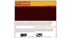Desktop Screenshot of concreteshopincorporated.com